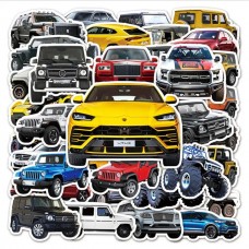 Set De 50 Stickers Autos 4x4 Automovil Decorativo Skateboard